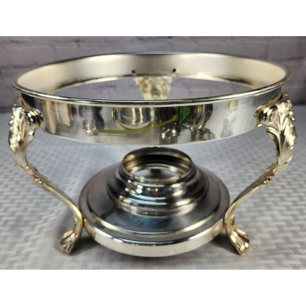 Vintage FB Rogers Silver Plated Chafing Dish Stand Ornate Classic Elegance
